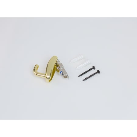 Hangman Snap Hook Modern Wall Hook w Hidden Hardware Bright Brass Holds 50 lbs. Hardware Included SH-BR